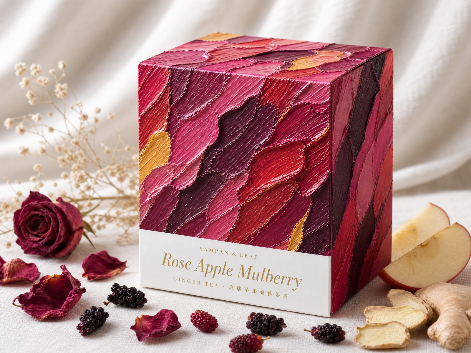 Rose Apple Mulberry Ginger Tea